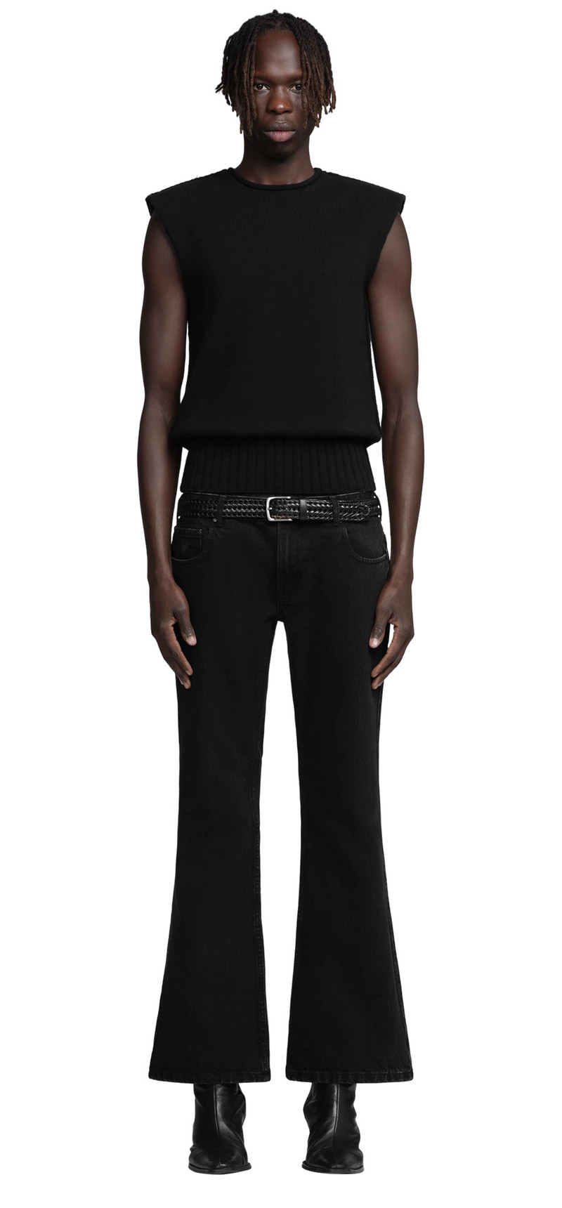 entire studios SLIM-FLARED JEANS MAGNETITE outlook