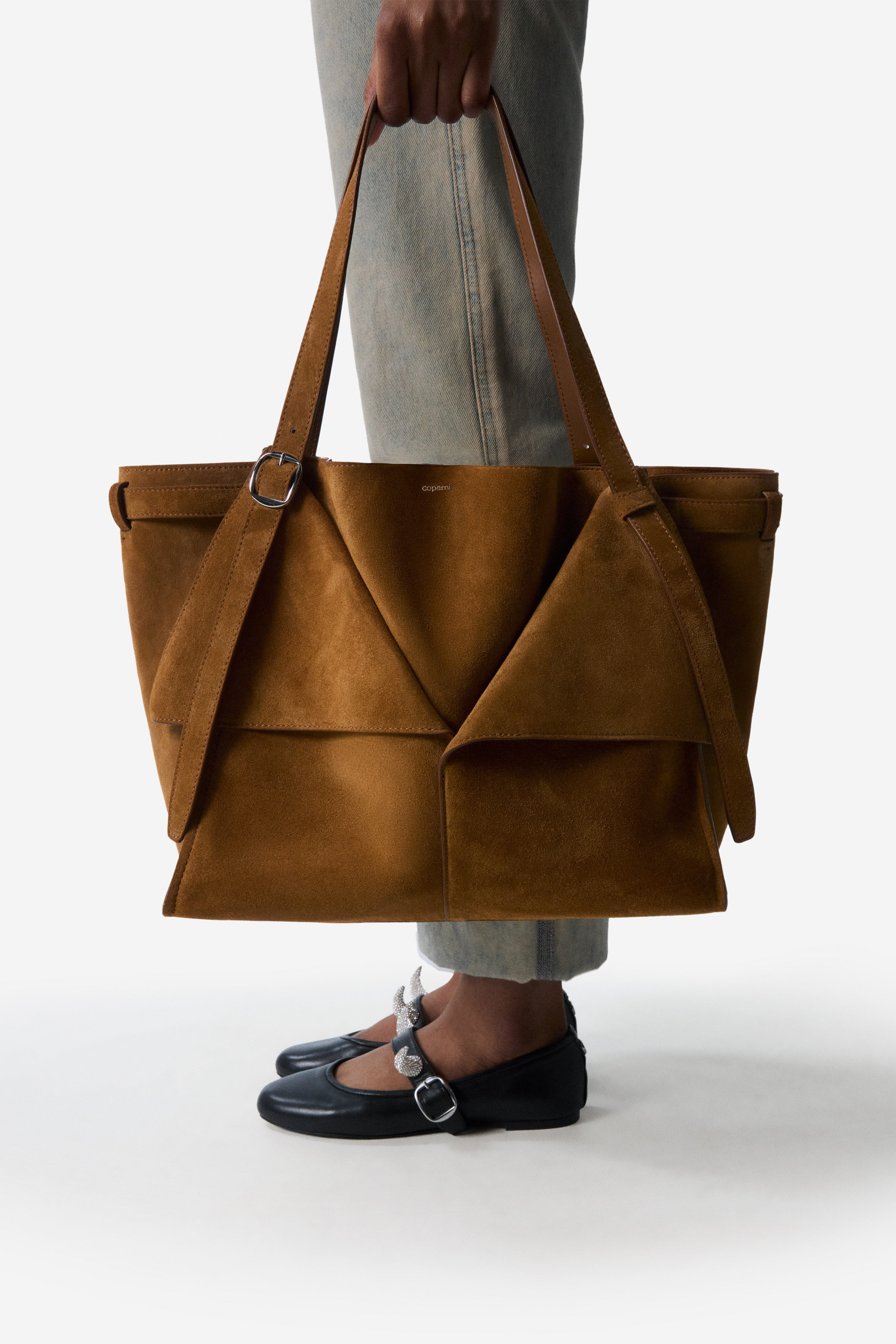 Suede Belt Cabas Bag - 2