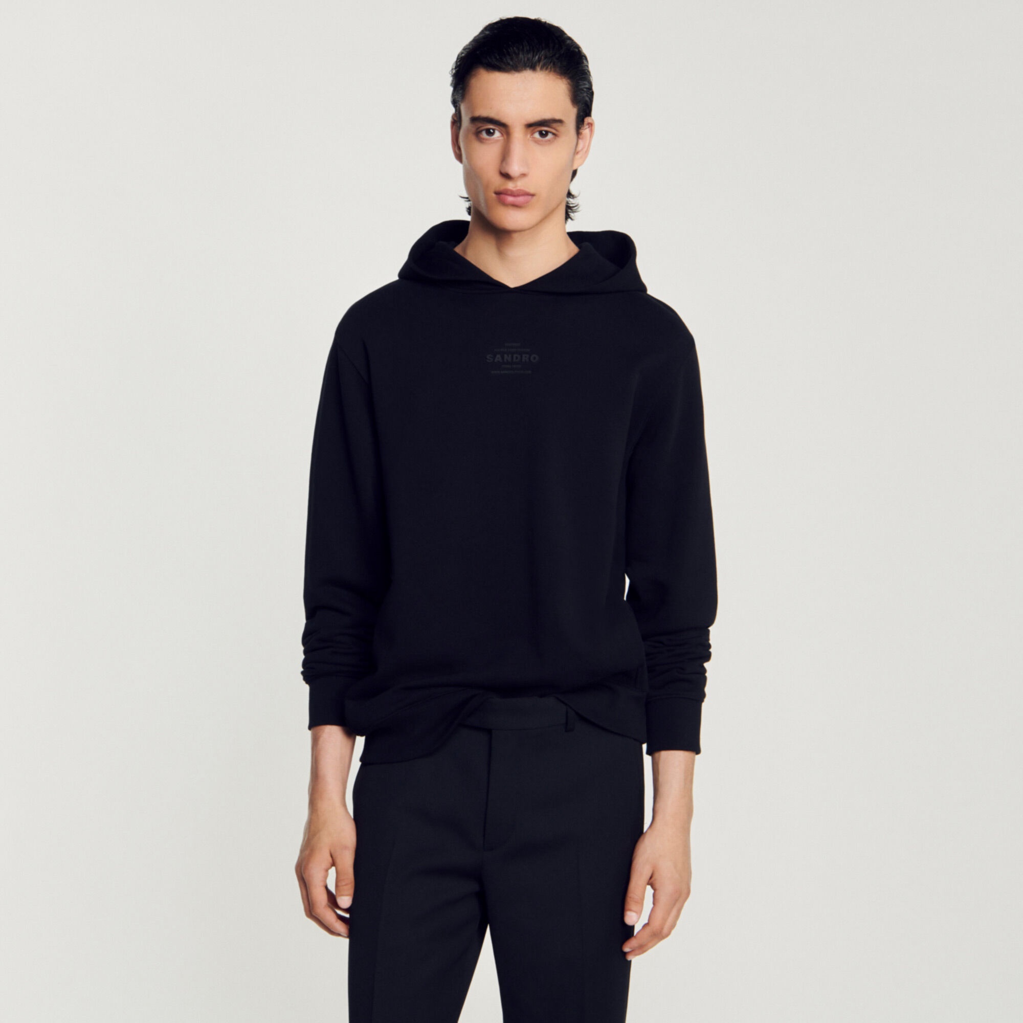 HOODED SWEATSHIRT WITH RUBBER LOGO - 5