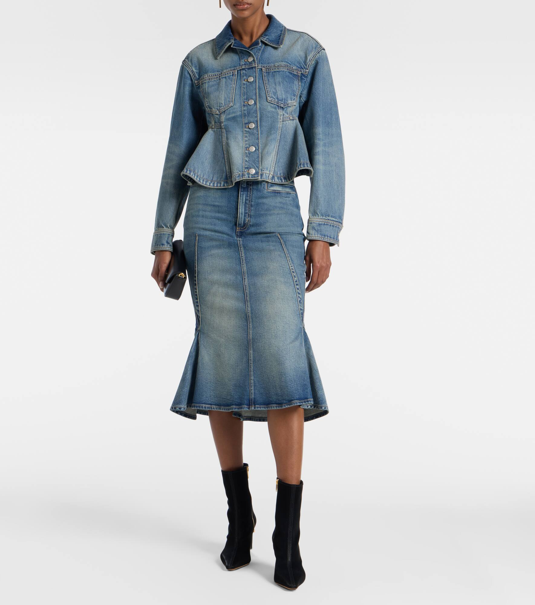 Peplum denim jacket - 2
