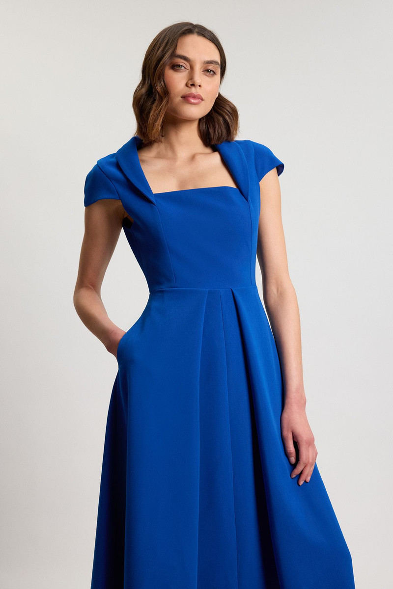 KAREN MILLEN Square Neck Tailored Full Skirted Maxi Dress outlook