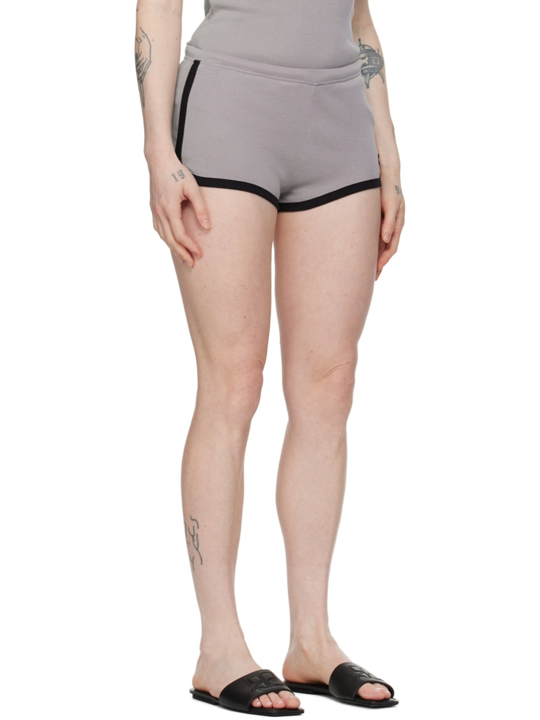 Gray Contrast Shorts - 2
