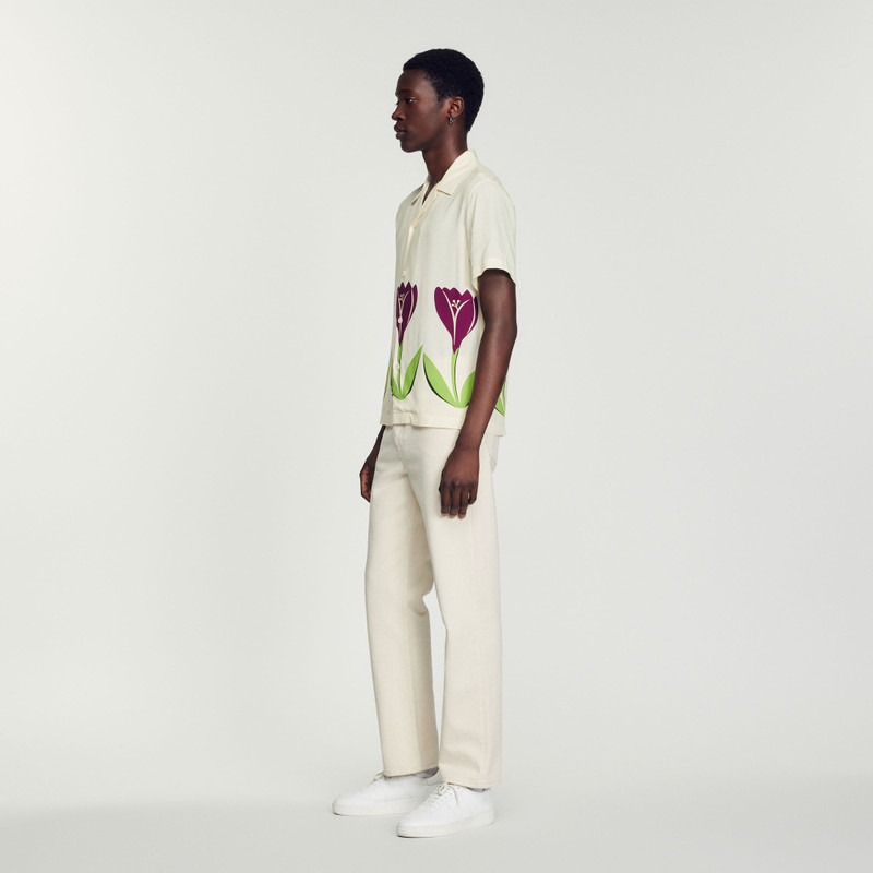 Floaty shirt with tulip print 7