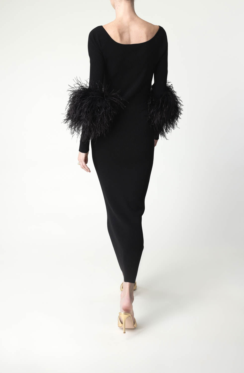 Cut Out Feather Dress - 4
