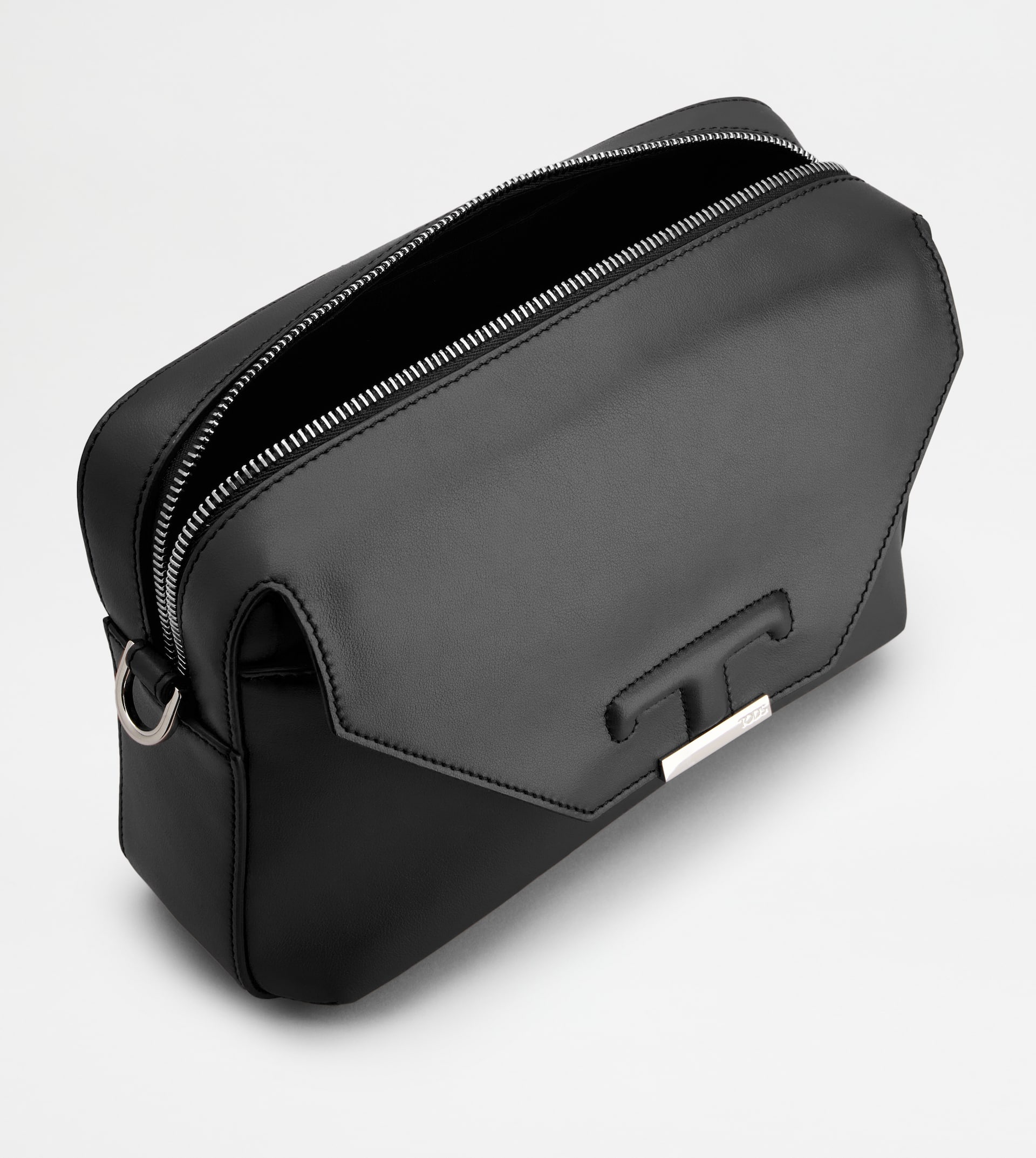 T TIMELESS CROSSBODY BAG IN LEATHER MINI - BLACK - 3