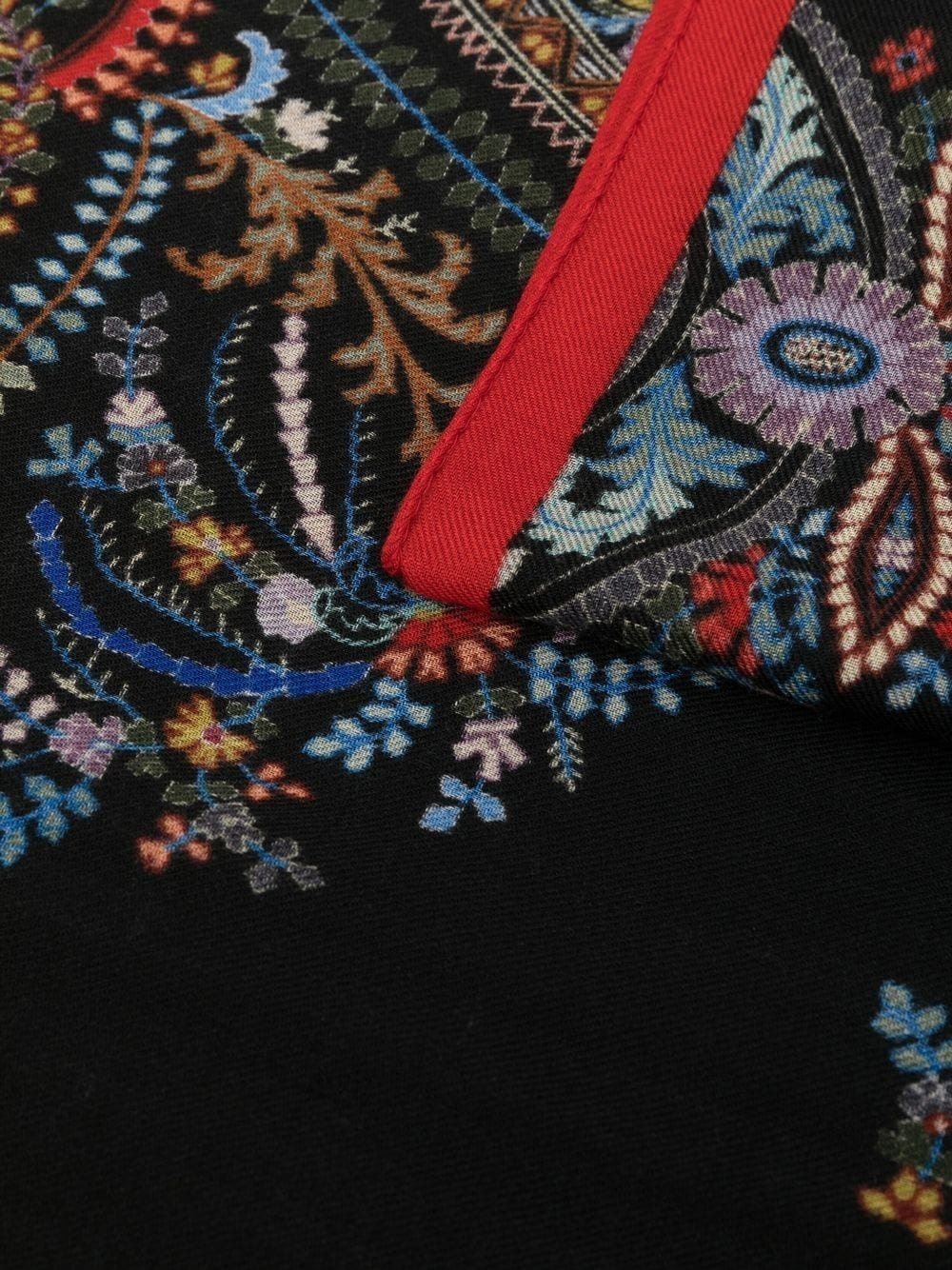 paisley embroidered scarf - 3