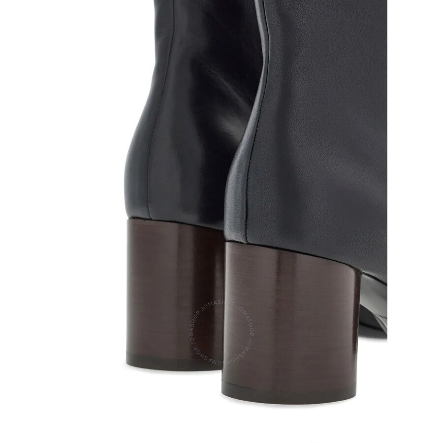 Ferragamo Double Bow Leather Ankle Boots - 4