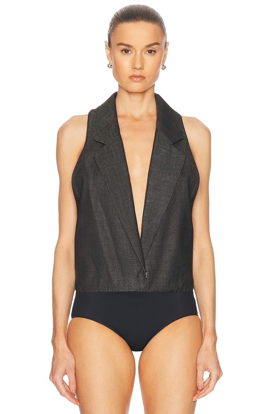Tailored Twill Bodysuit - 3