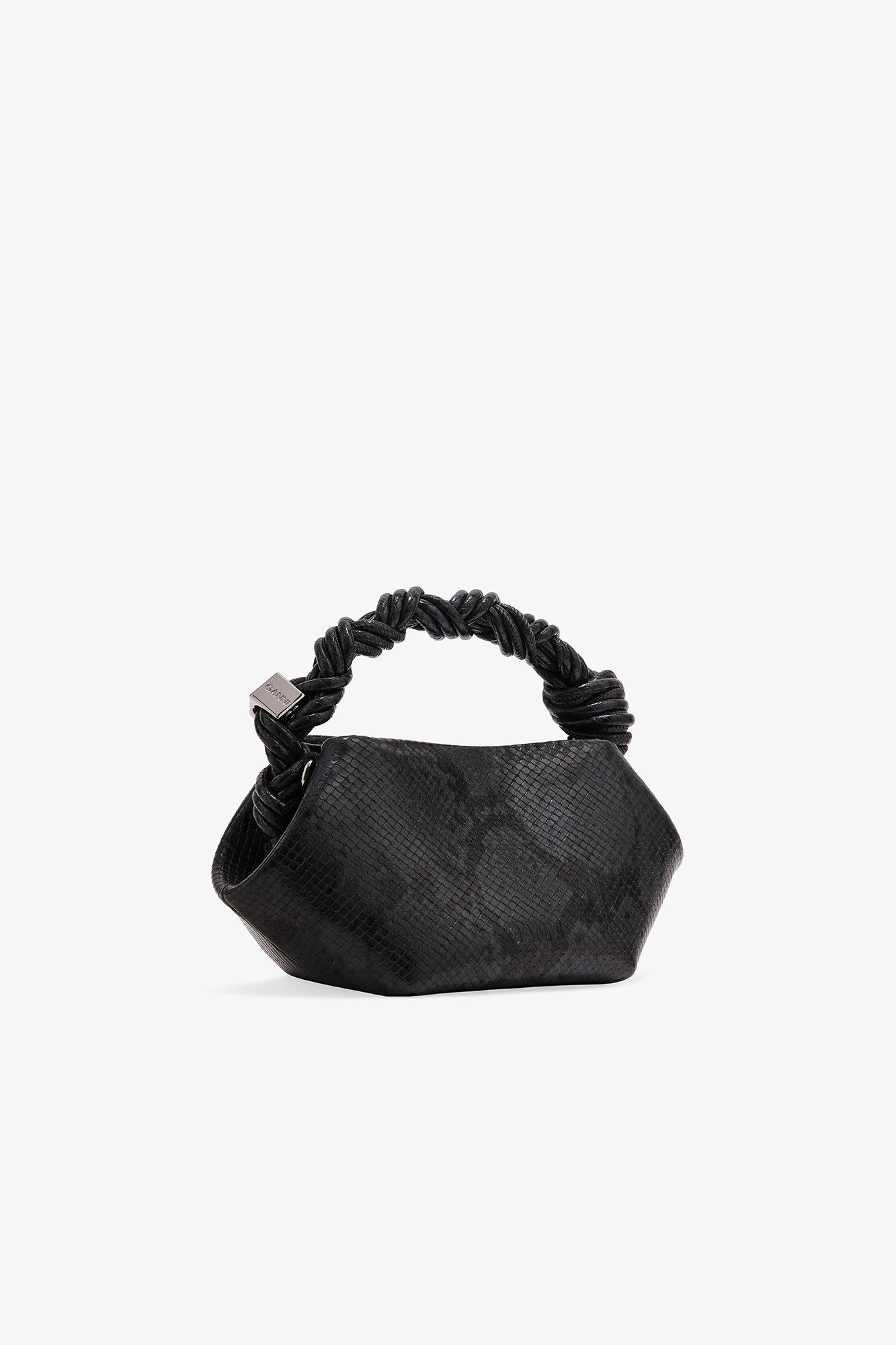 BLACK SNAKE MINI GANNI BOU BAG - 2