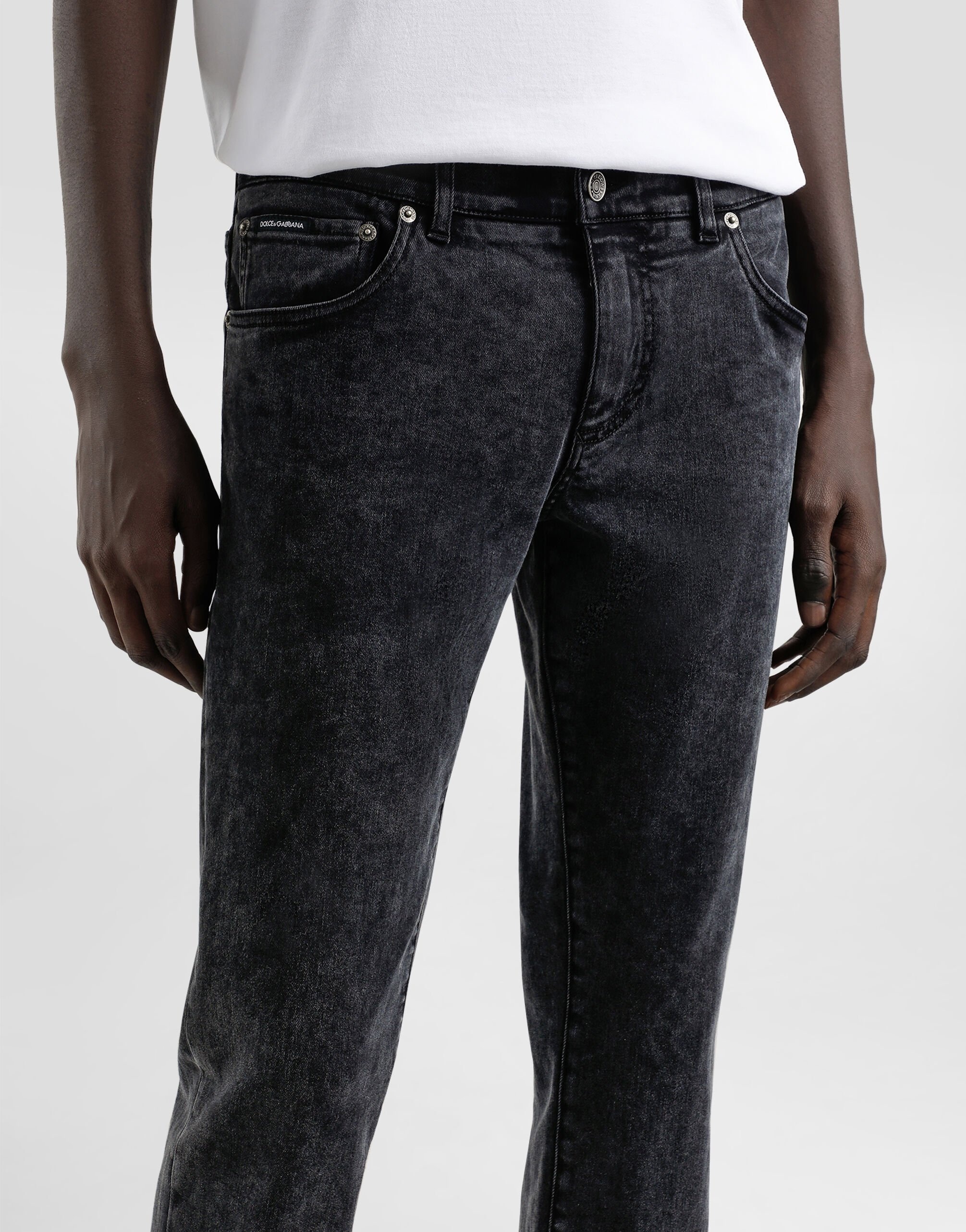 Skinny stretch cotton jeans with tag - 4