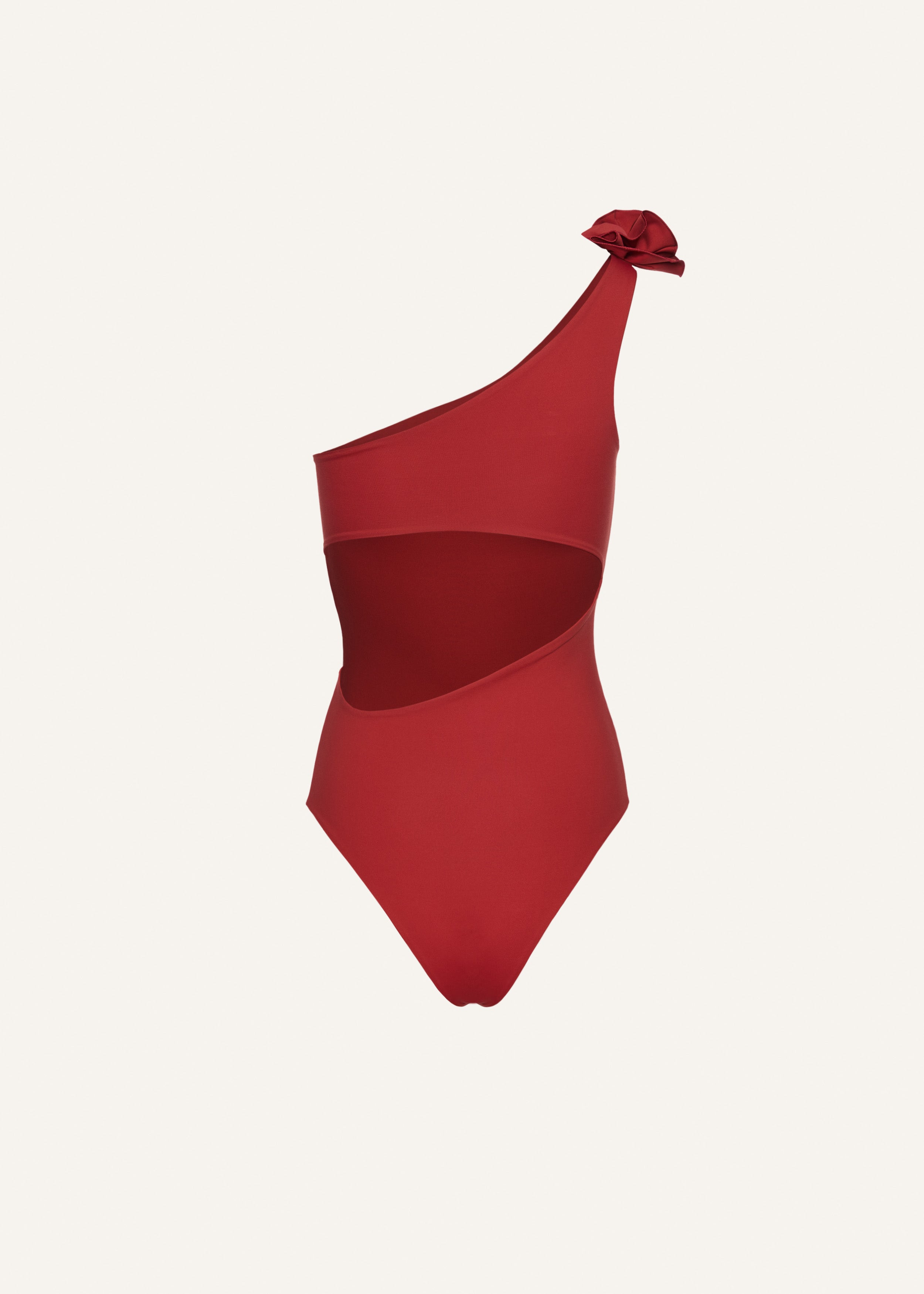 Back cutout swimsuit in red - 2