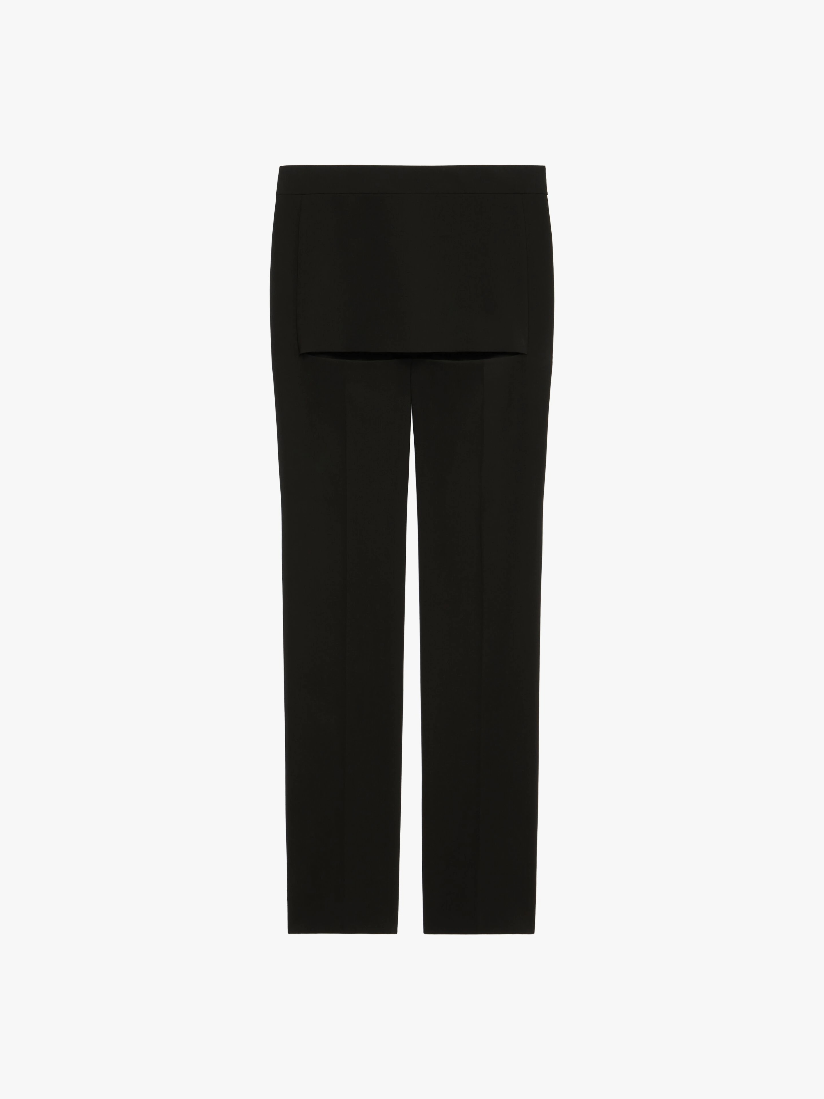SLIM FIT PANTS IN WOOL WITH SKIRT EFFECT YOKE - 1