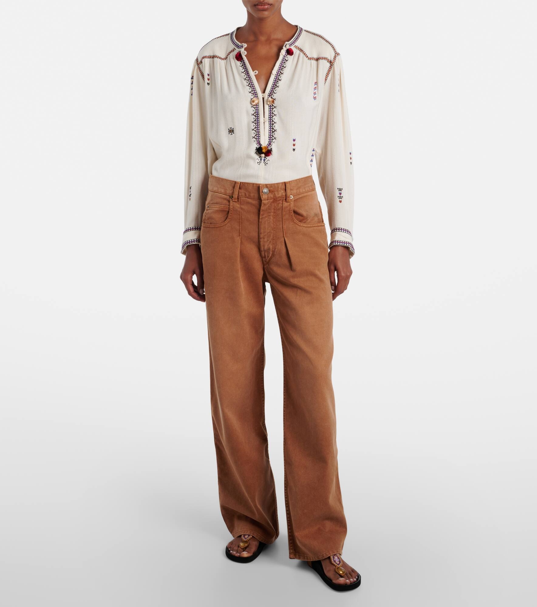 Rodaynaga high-rise wide-leg jeans - 7