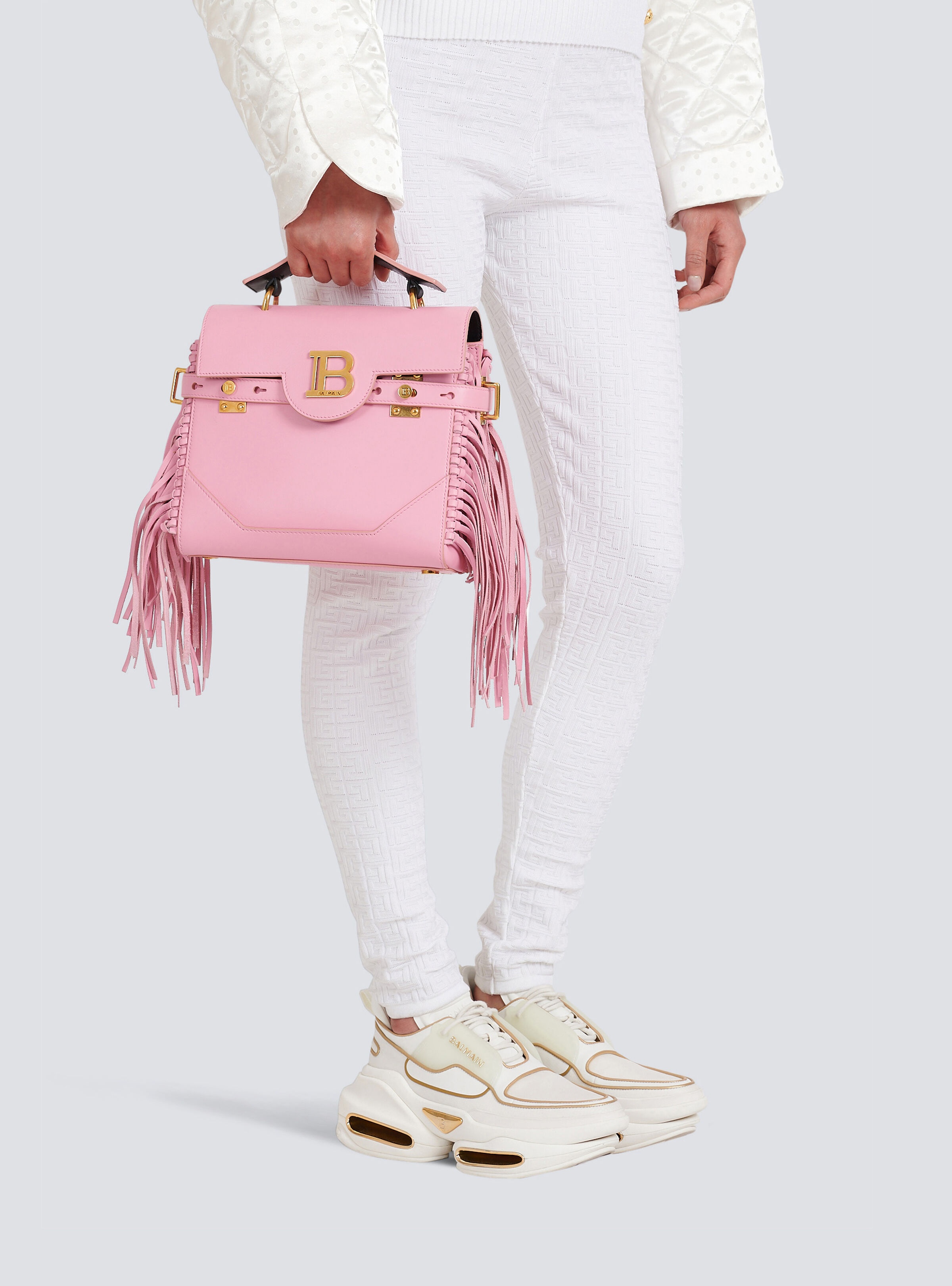 Smooth leather B-Buzz 23 bag with fringe - 9