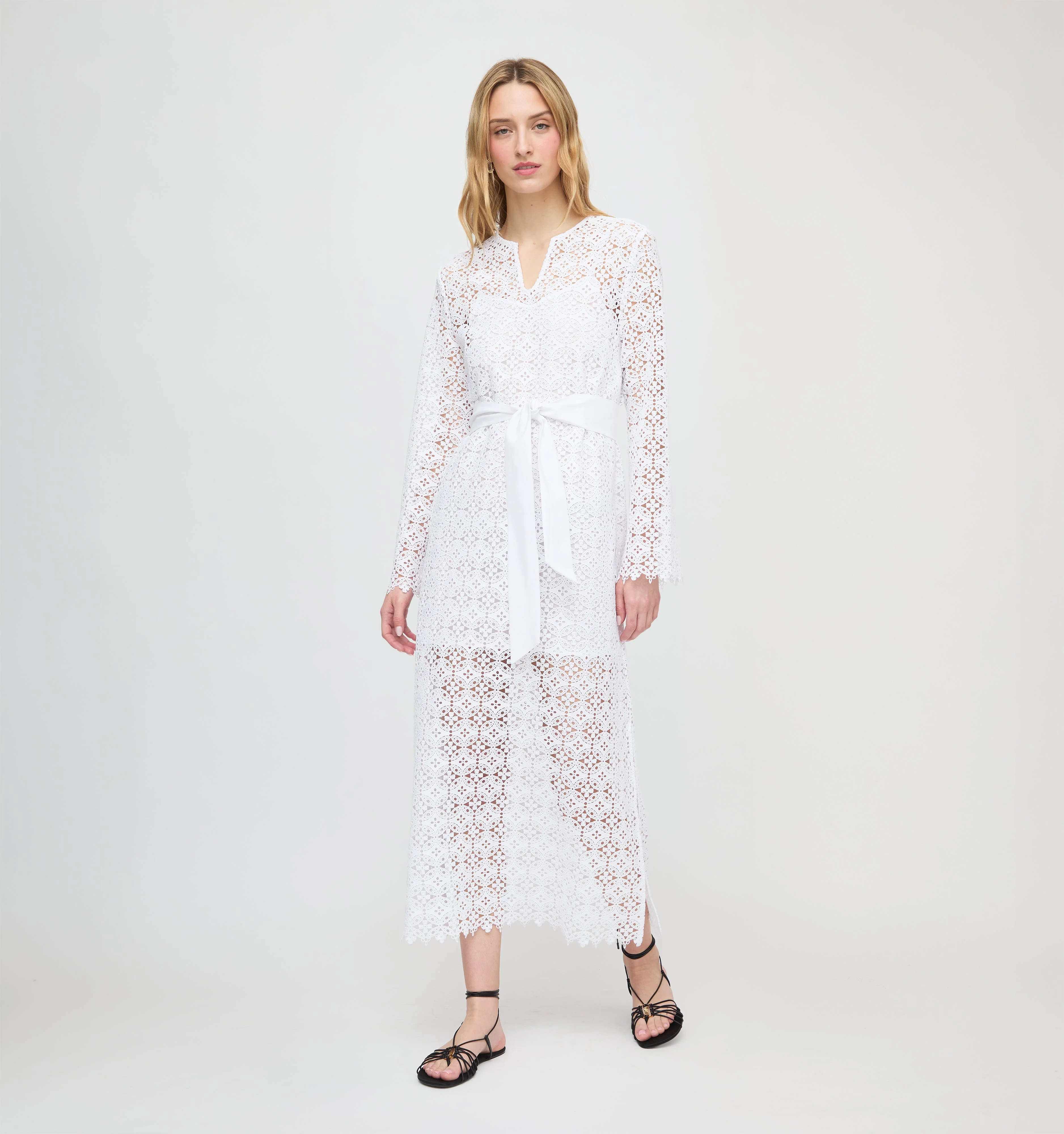 The Darinka Dress - White Medallion Lace - 1