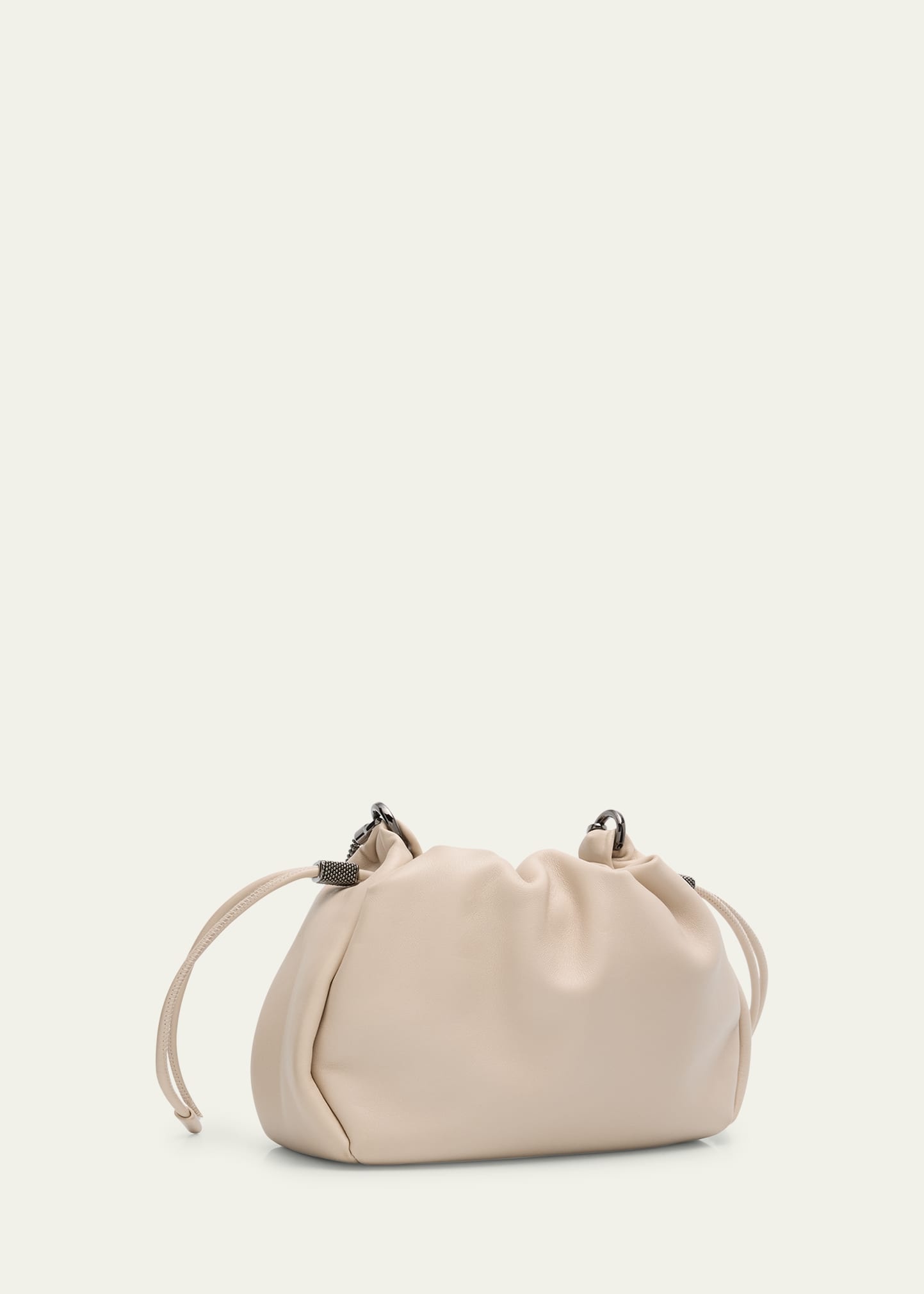 Small Drawstring Lambskin Crossbody Bag - 2