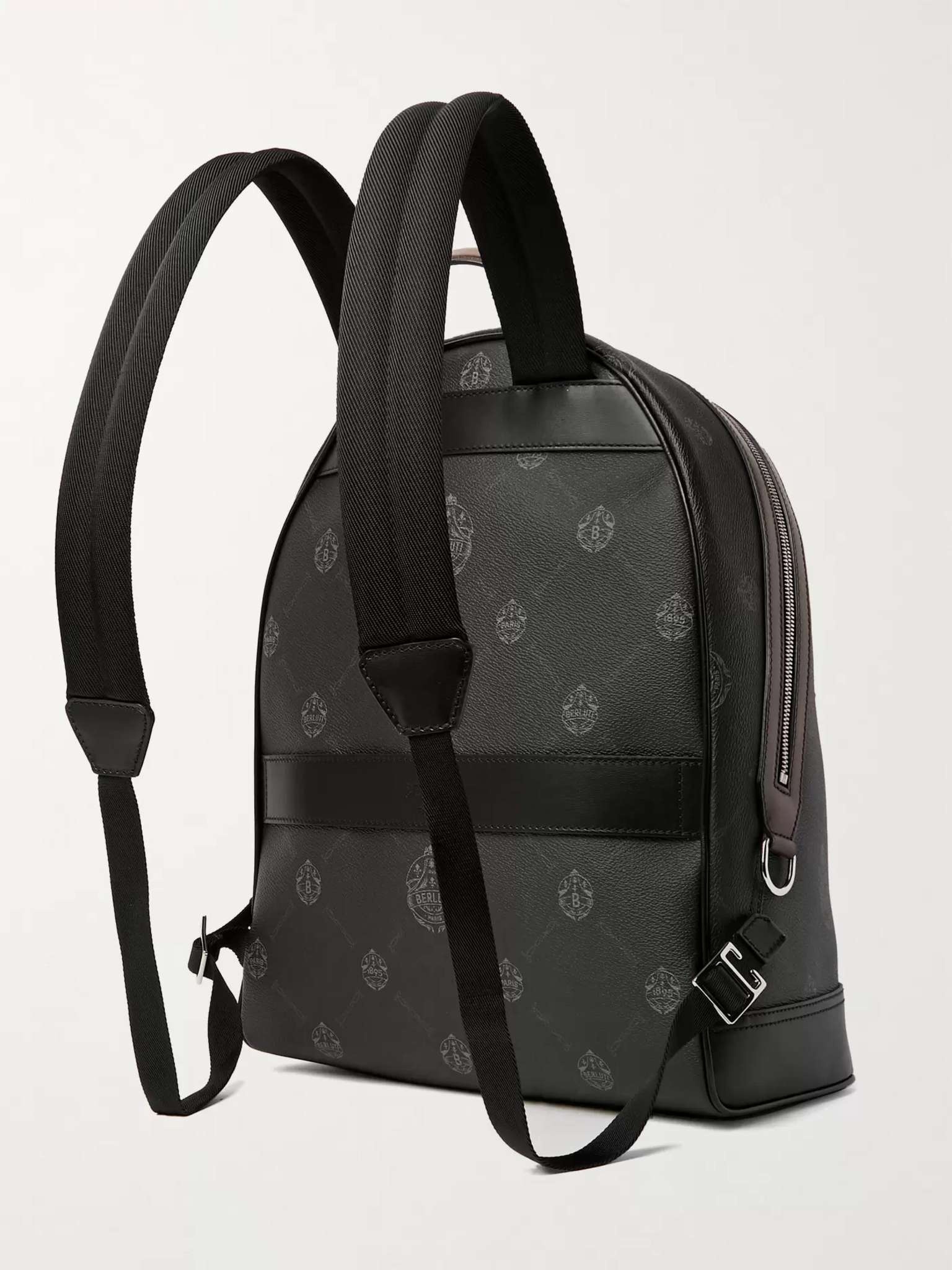 Explorer Signature Logo-Print Canvas and Leather Backpack - 4