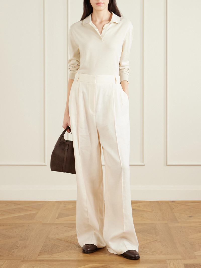 Loro Piana Lodger Linen And Wool-blend Wide-leg Pants outlook