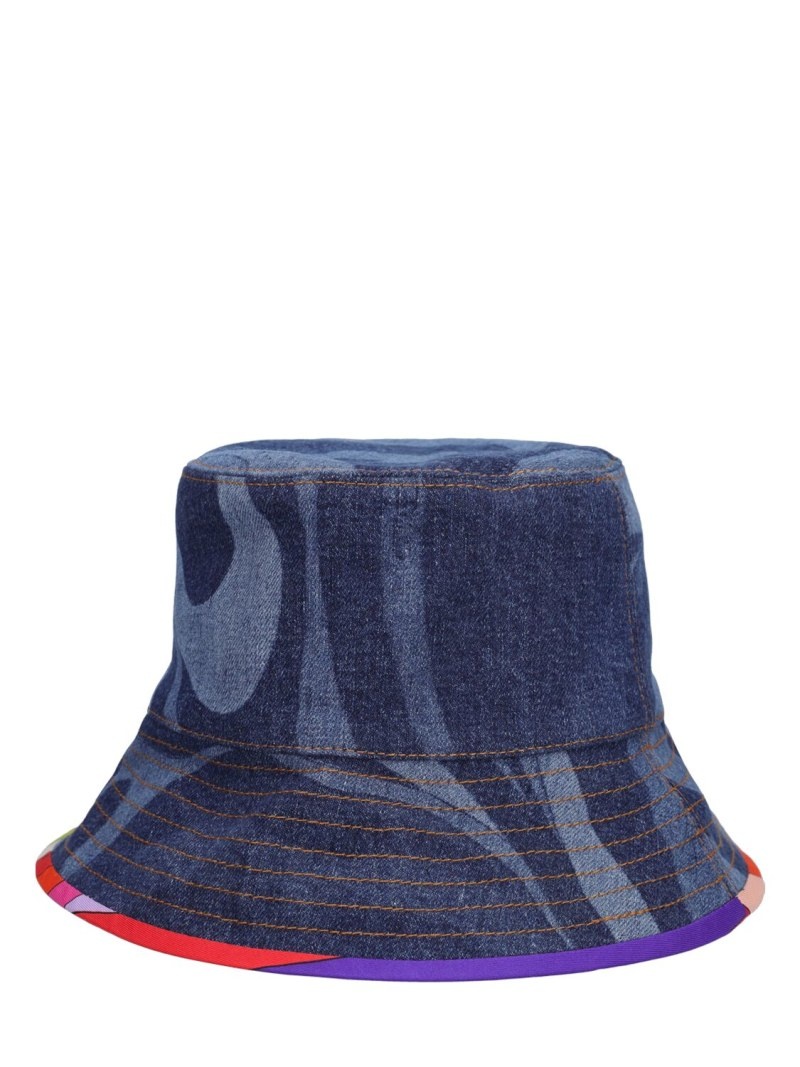 Lasered denim bucket hat - 3