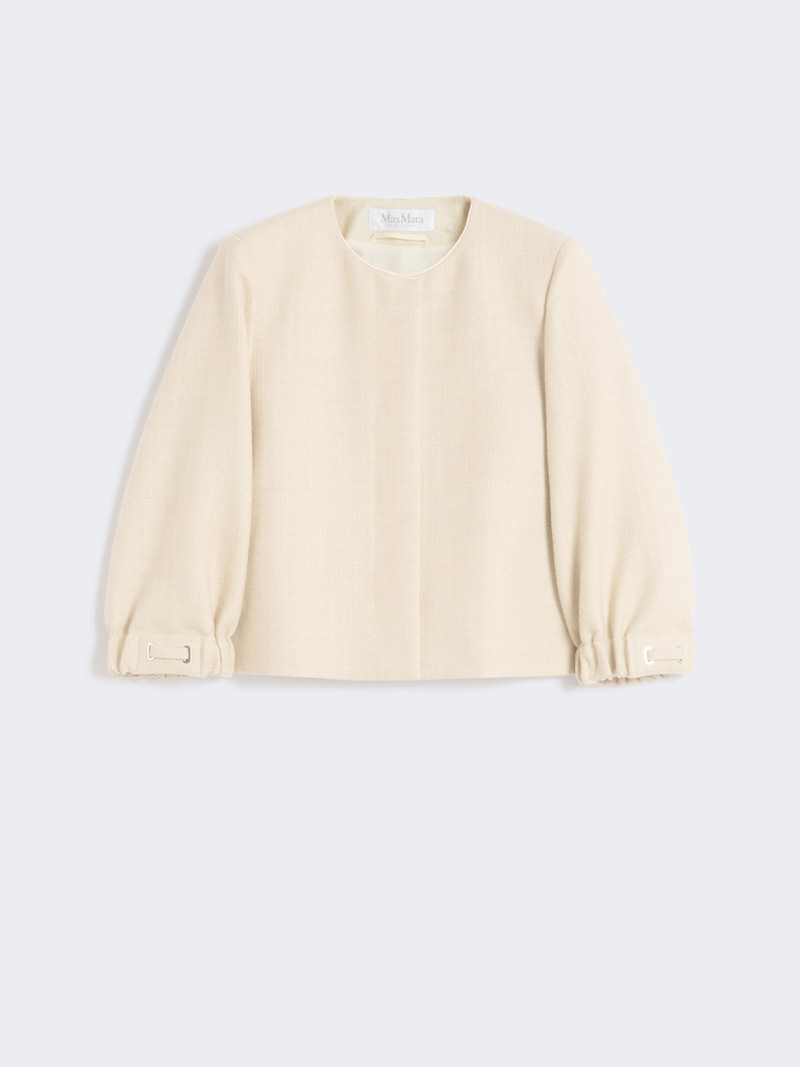 NAIADI Wool and silk cropped jacket - 1