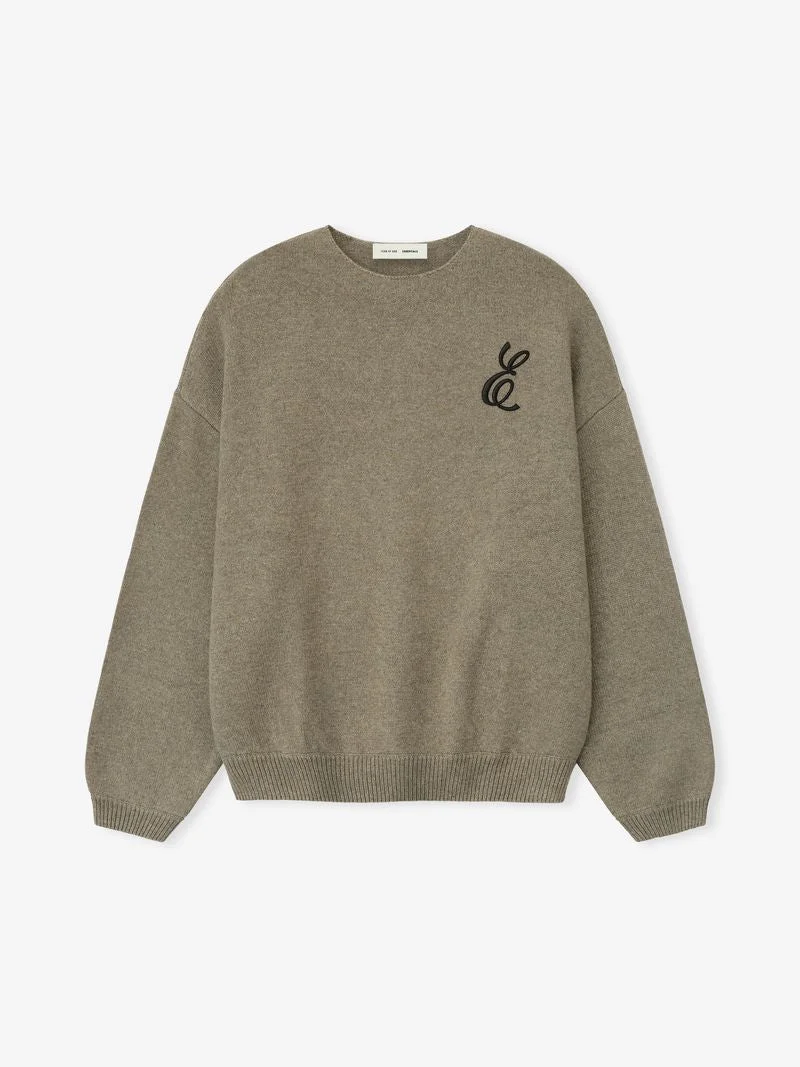 Waffle Crewneck Sweater - 1