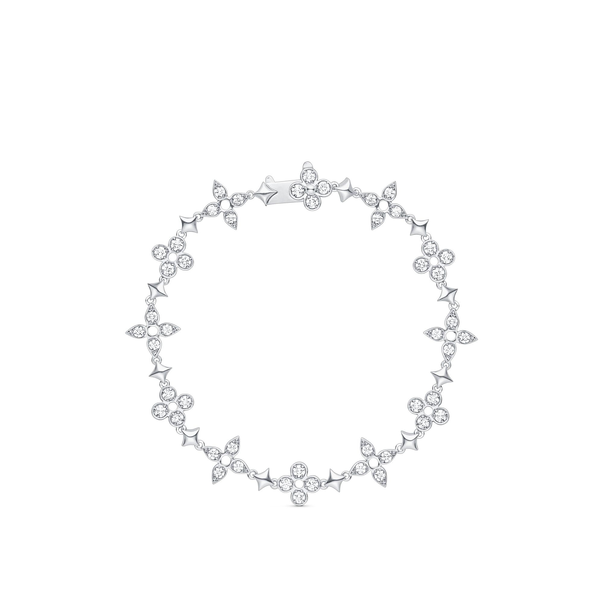 Dentelle One Row Bracelet, White Gold And Diamonds - 3