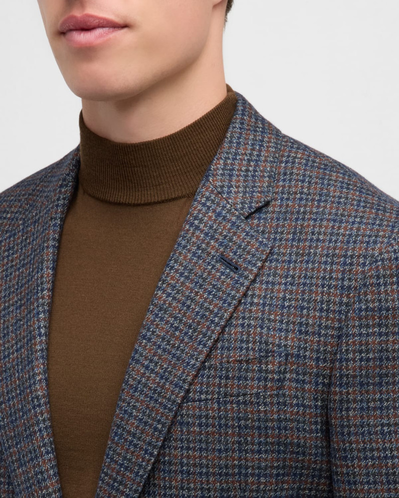 Men's Wool-Cashmere Plaid Sport Coat 5