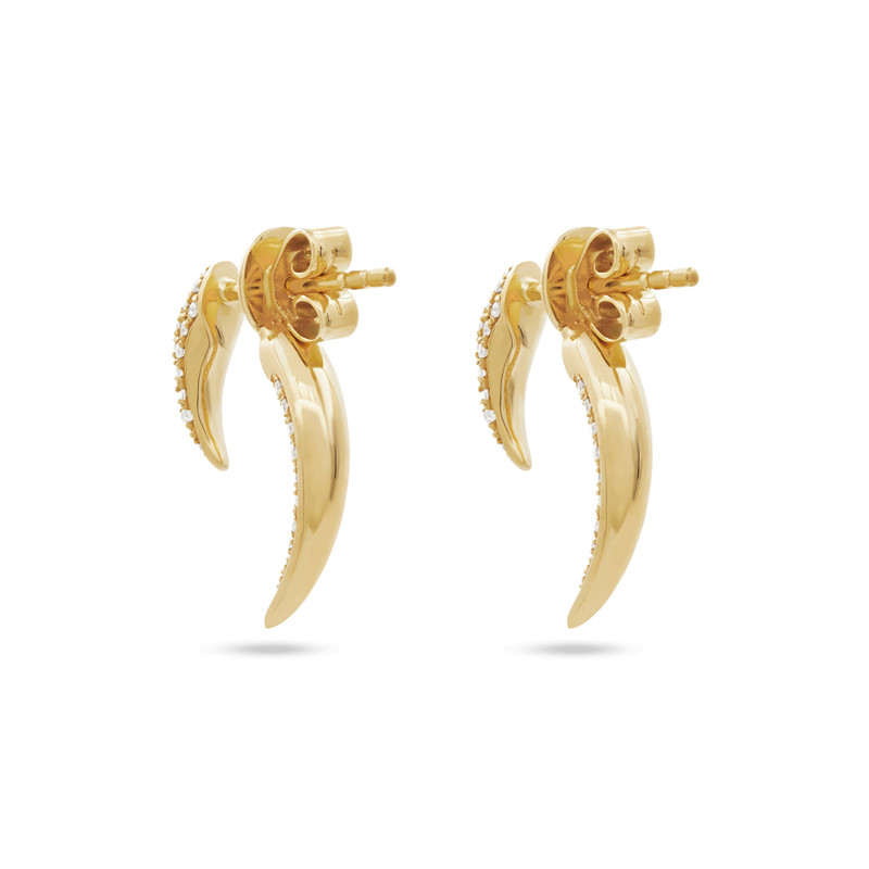 Pave Diamond Hook Earrings 4