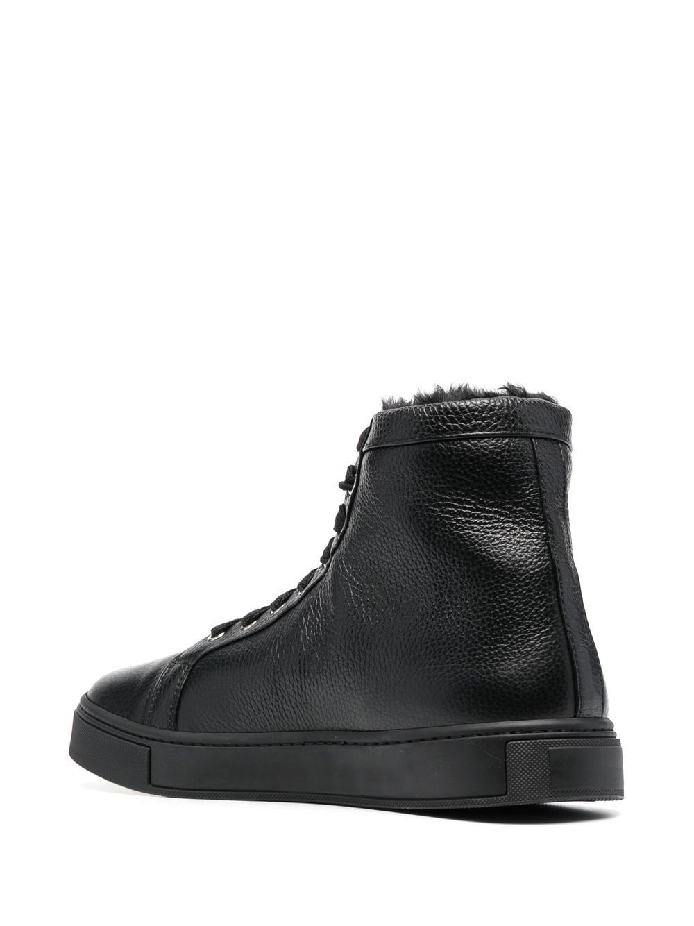 shearling lined high-top sneakers - 3