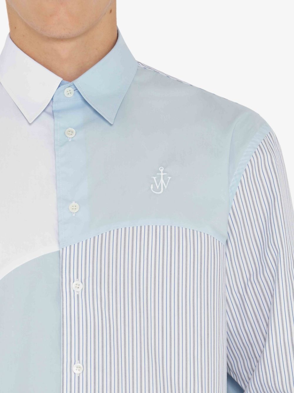 CURVED PATCHWORK CLASSIC FIT SHIRT - 5