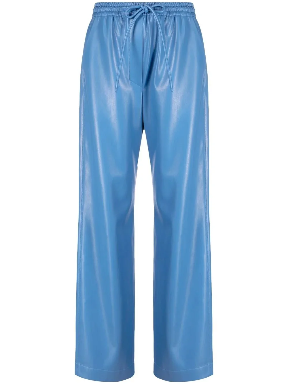 faux-leather drawstring-waist trousers - 1