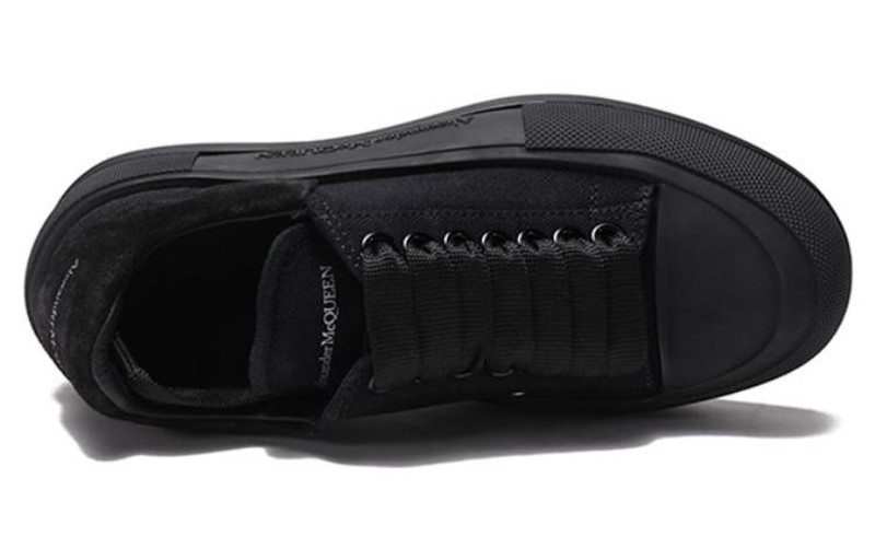 Alexander McQueen (WMNS) Alexander McQueen Deck Skate Plimsoll Shoes 'Black' 697120W4MV71000 outlook