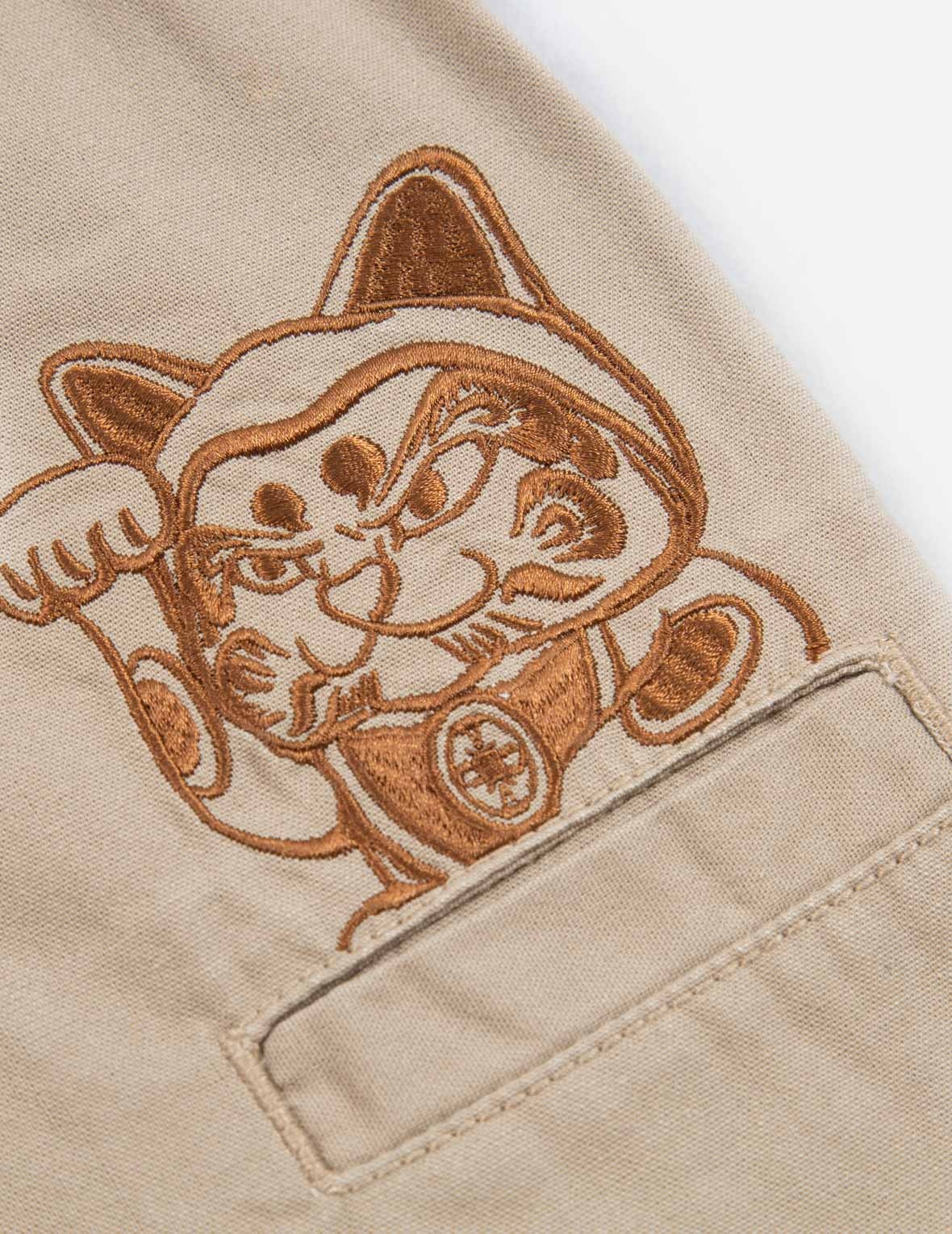 SEAGULL AND FORTUNE CAT EMBROIDERY TROUSERS - 7