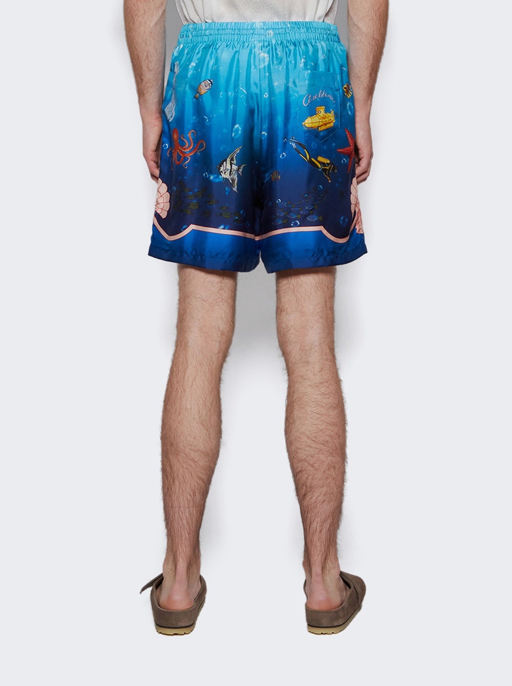 Fond Marin Silk Drawstring Shorts Multicolor - 5