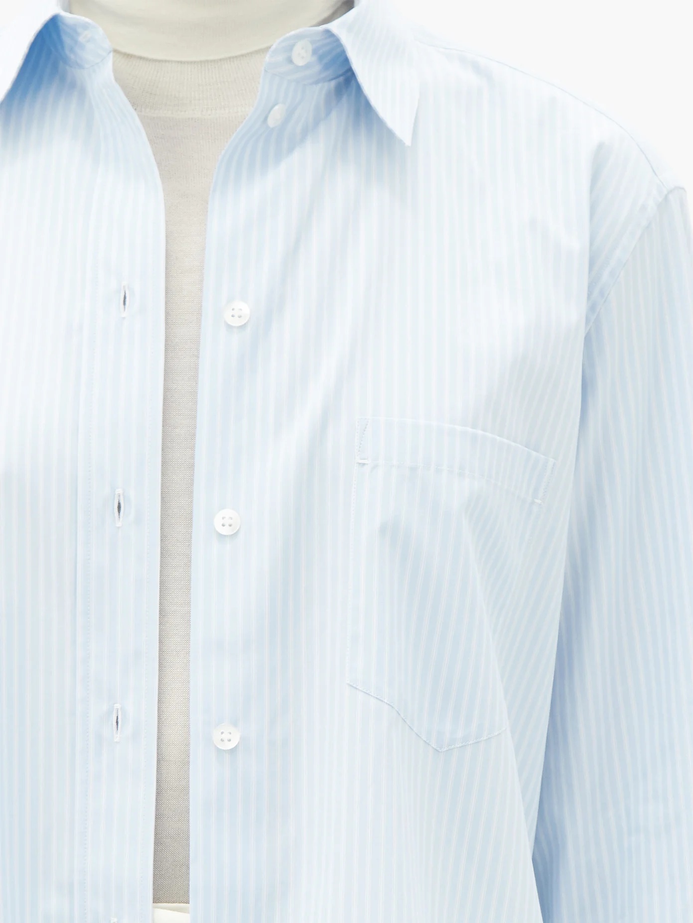 Rean striped cotton-poplin shirt - 4