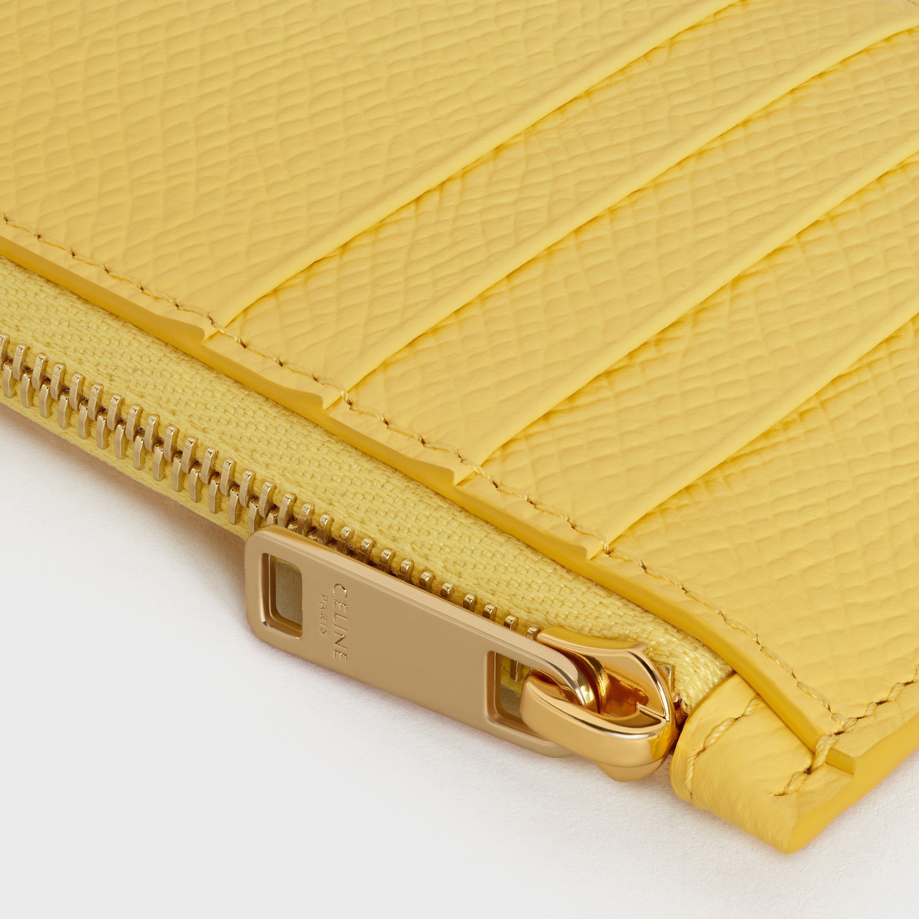 ZIPPED COMPACT CARD HOLDER IN GRAINED CALFSKIN - 4