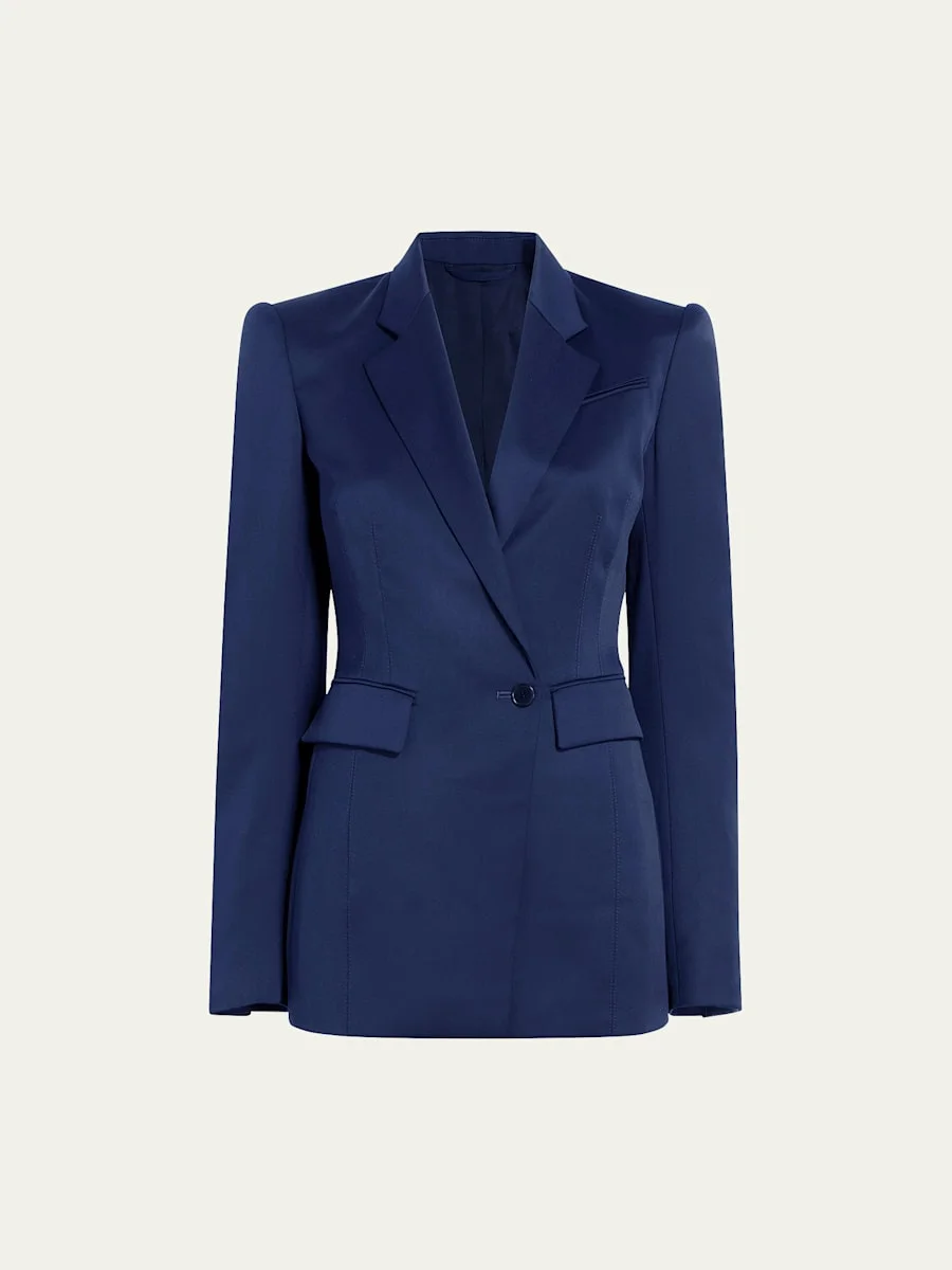 Seamed Waist Wool Jacket - 1