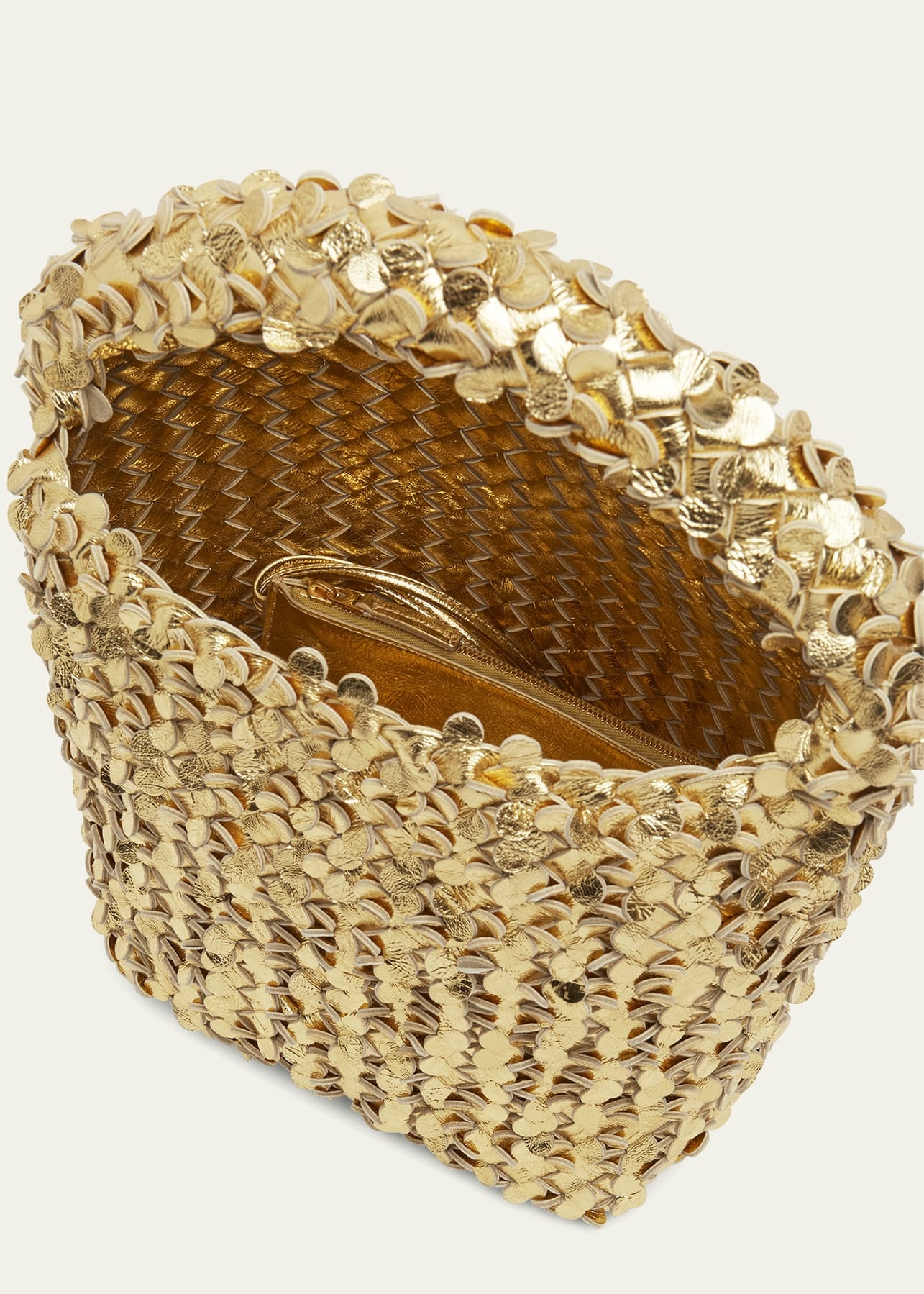 Cabat Metallic Sequin Bucket Bag - 4