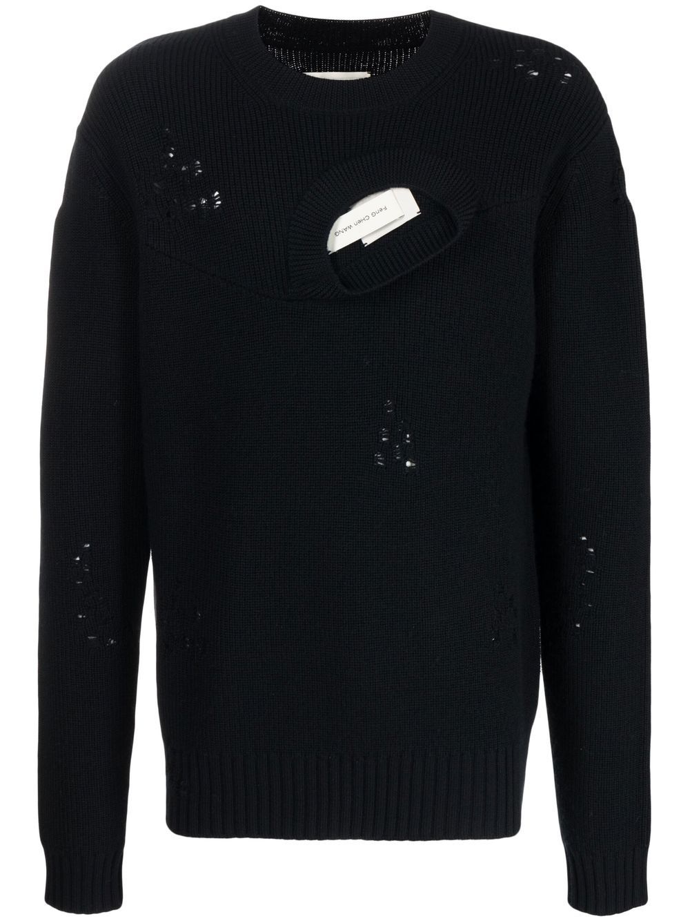 FENG CHEN WANG distressed chunky-knit jumper | REVERSIBLE