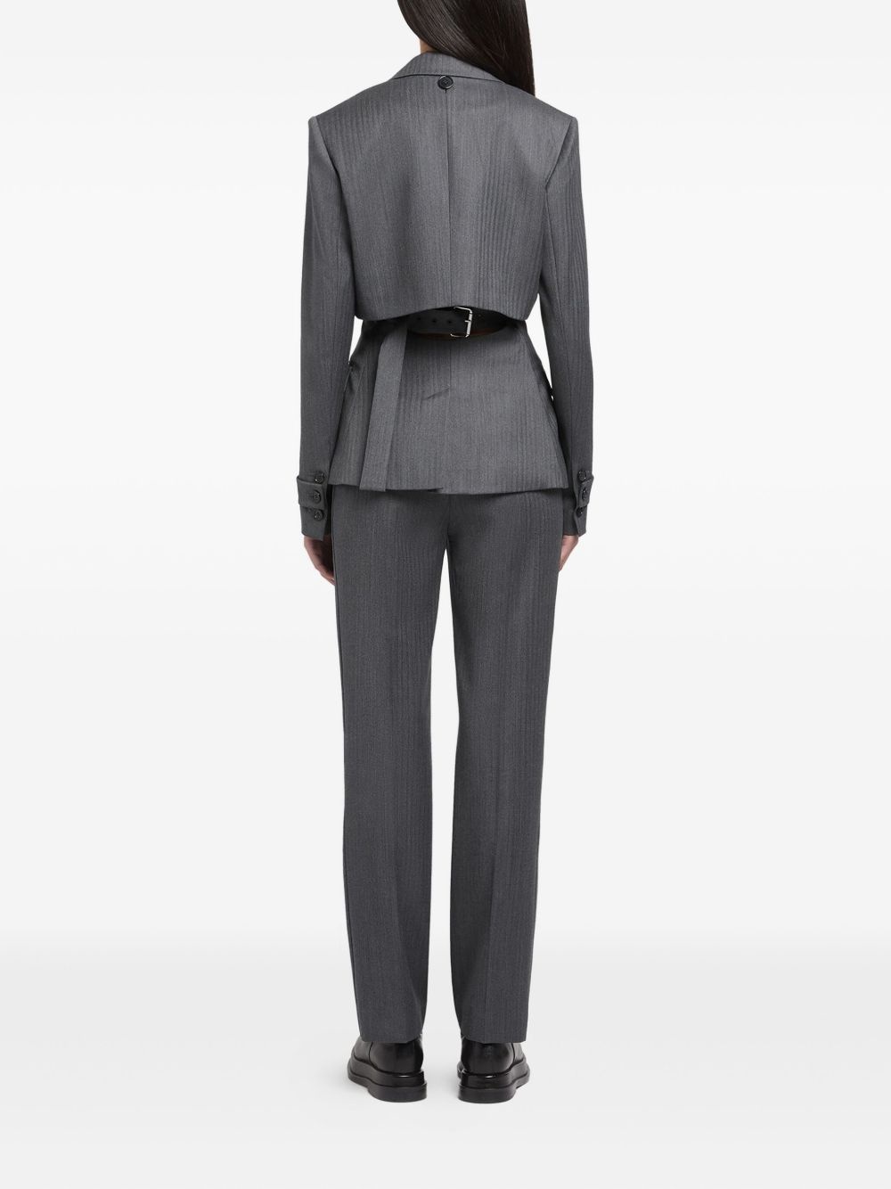 cropped tailored blazer - 3