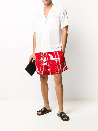 BUSCEMI bamboo print swim shorts outlook