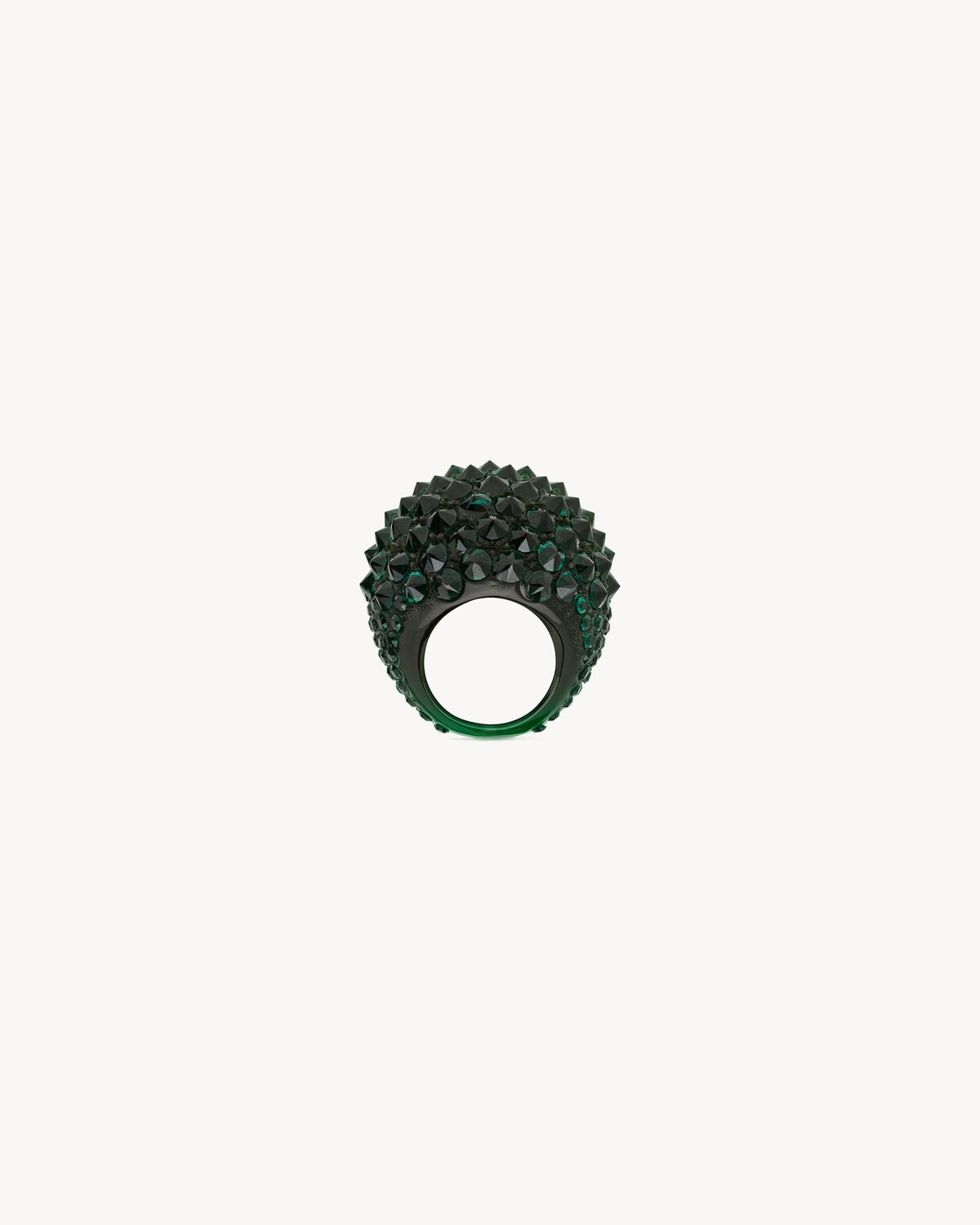 SPIKED DOME RING IN CRYSTAL AND RESIN - 2