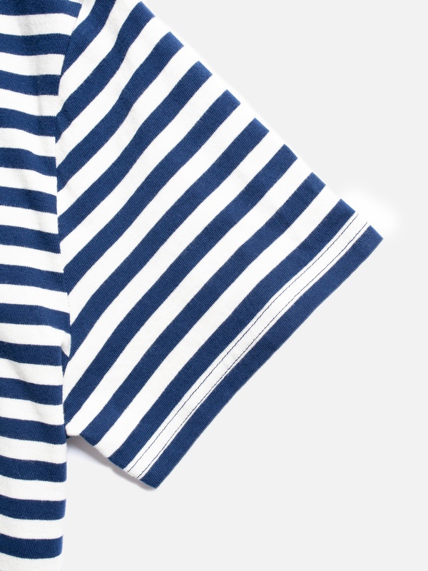 Leif Breton Stripe T-shirt Offwite/Blue - 6