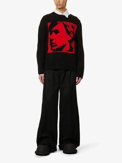 Comme des Garçons SHIRT Andy Warhol intarsia-motif knitted jumper outlook