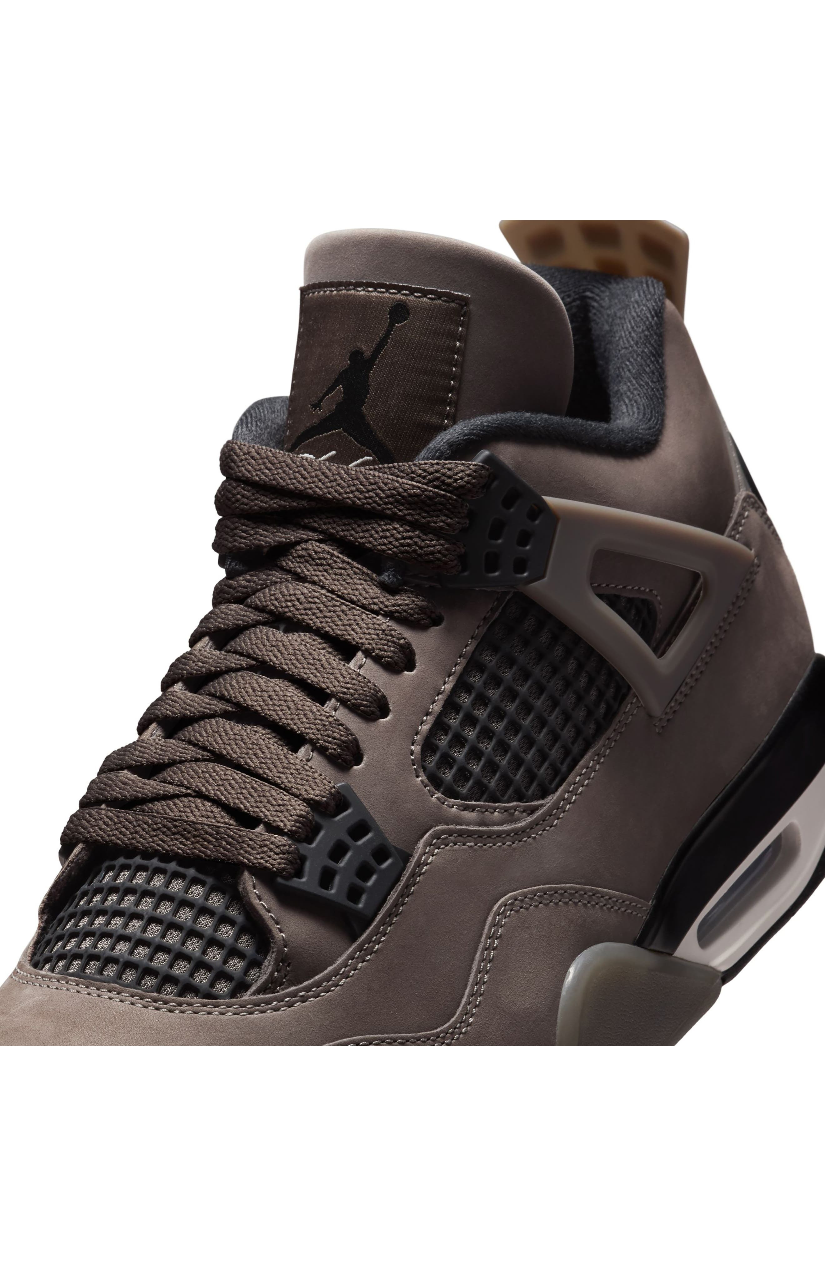 Air Jordan 4 Retro Basketball Sneaker in Cave Stone/Black/Phantom at Nordstrom - 9