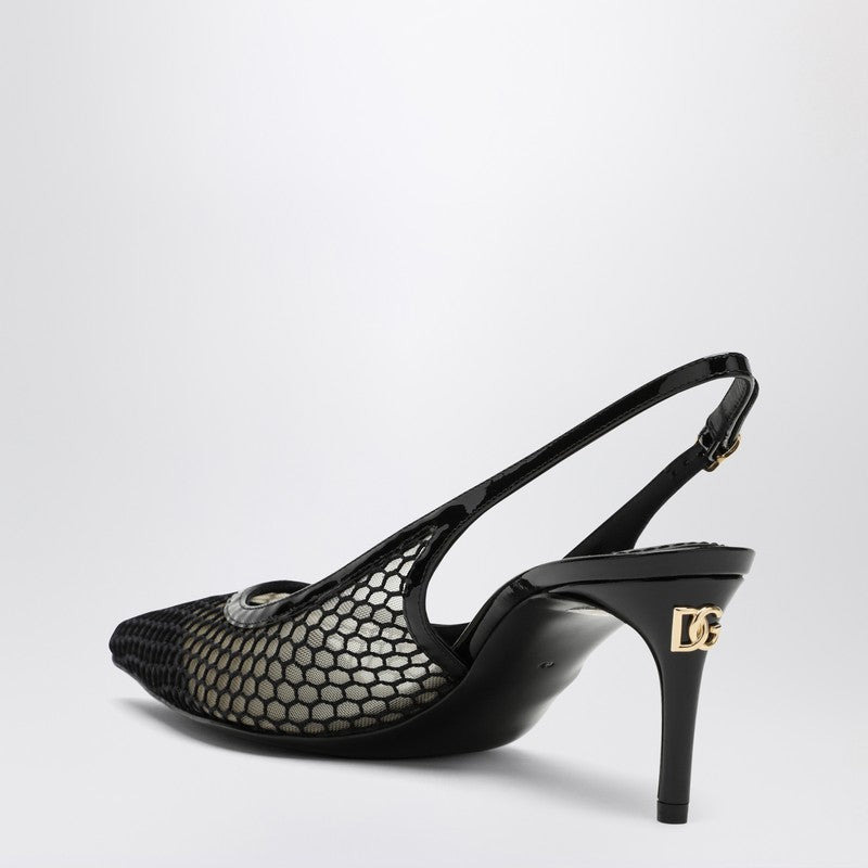 Dolce&Gabbana Black Mesh Slingback Women - 2