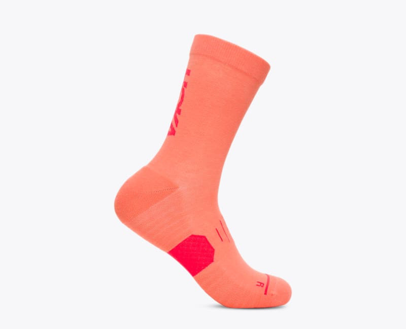 Gpx Crew Run Sock in Neon Cantaloupe 1