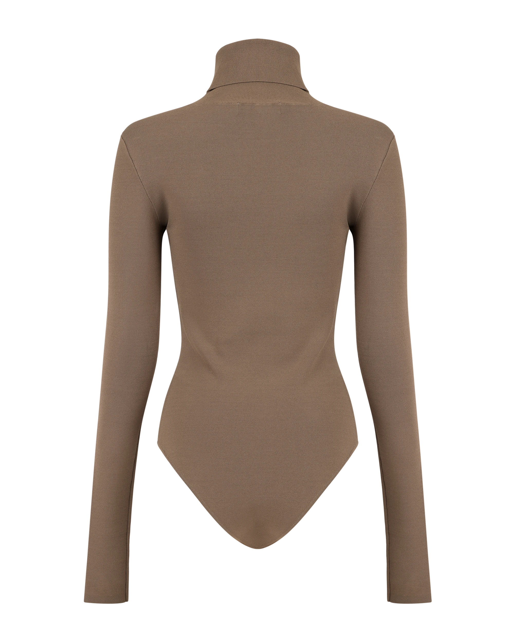 TURTLE NECK BODYSUIT TAN - 4