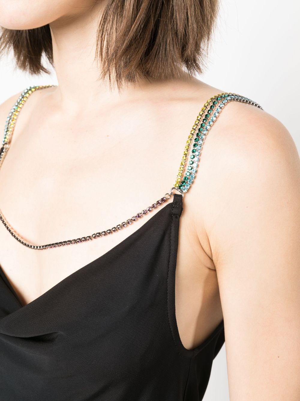 crystal-embellished sleeveless top - 4