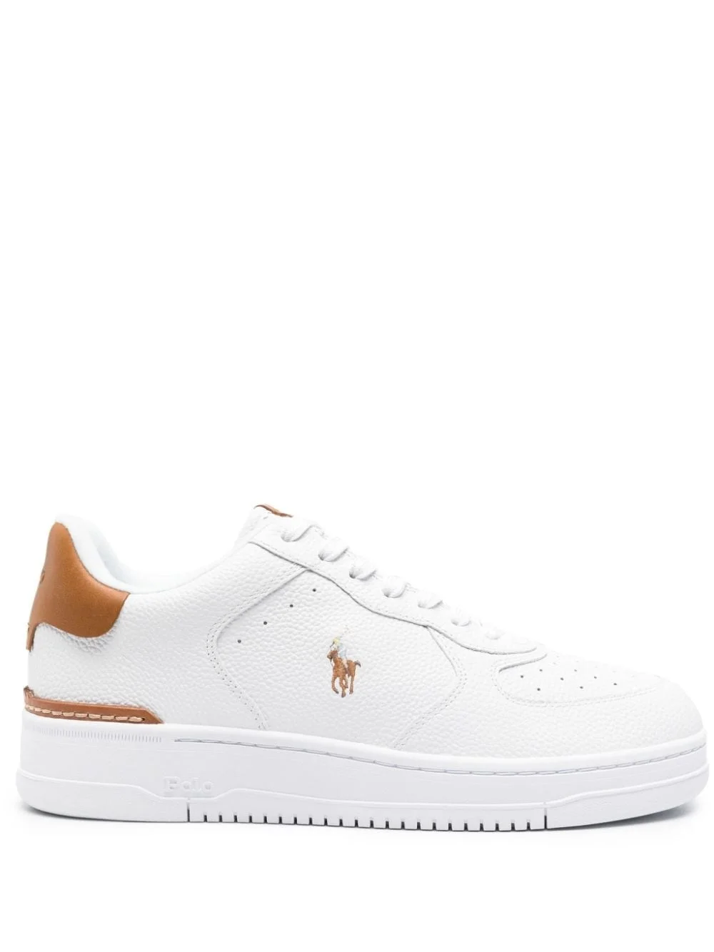 Polo Pony embroidered leather sneakers - 1